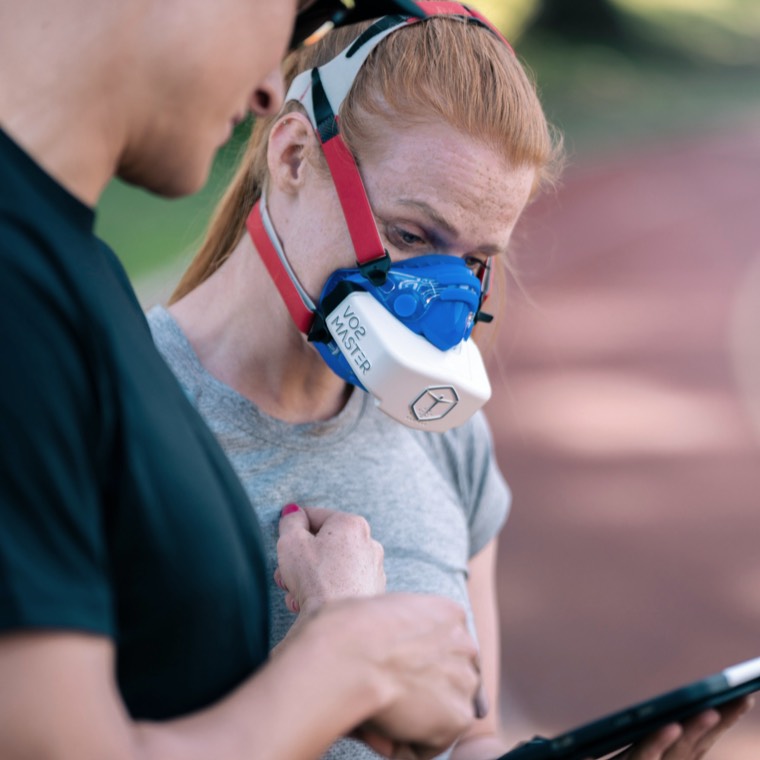 Athlete drinking water