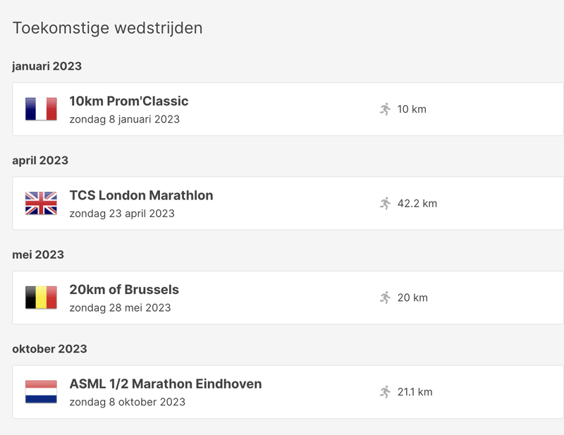 Evenementen & wedstrijden